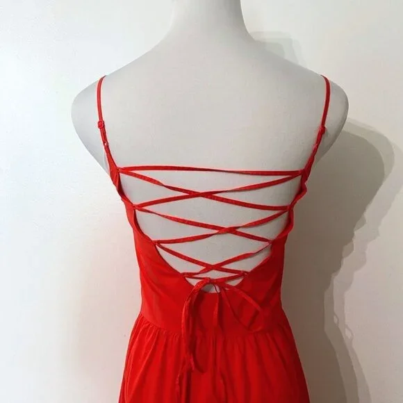 & Other Stories Red Midi Dress - Picture 5 of 10